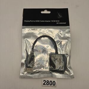 DISPLAYPORT TO HDMI CABLE ADAPTER DP-HM005MF NWT